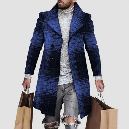 Classic Plaid Wool Overcoat