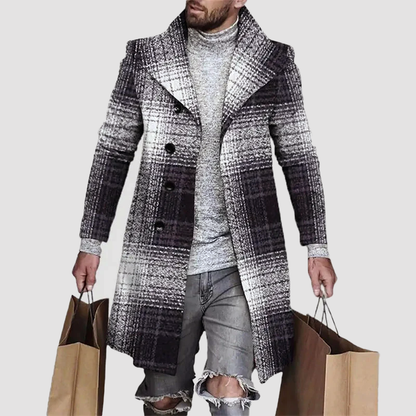 Classic Plaid Wool Overcoat