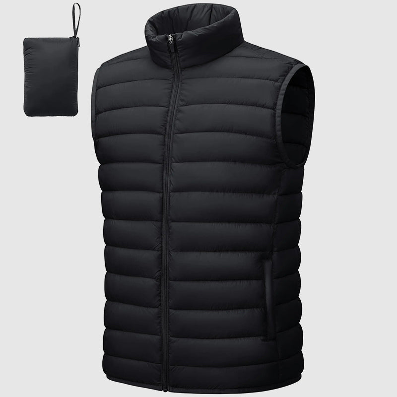 Warm Quilted Puffer Vest with Side Pockets