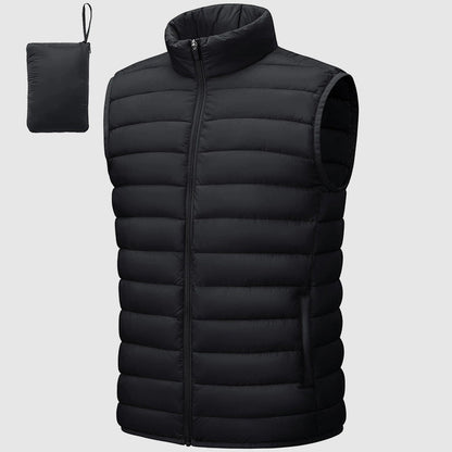 Warm Quilted Puffer Vest with Side Pockets