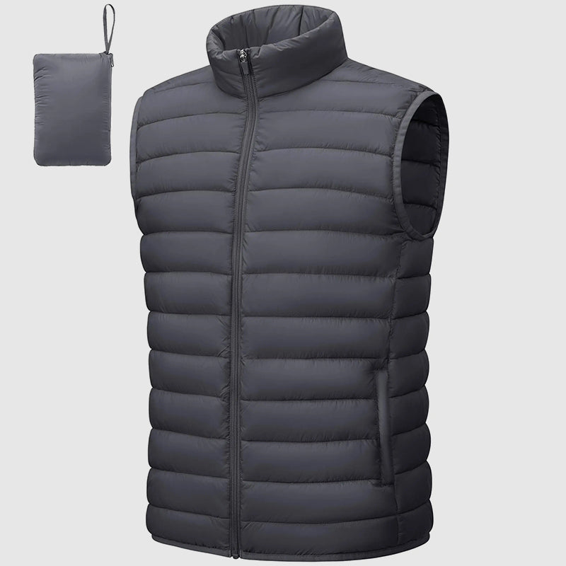 Warm Quilted Puffer Vest with Side Pockets