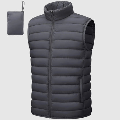 Warm Quilted Puffer Vest with Side Pockets