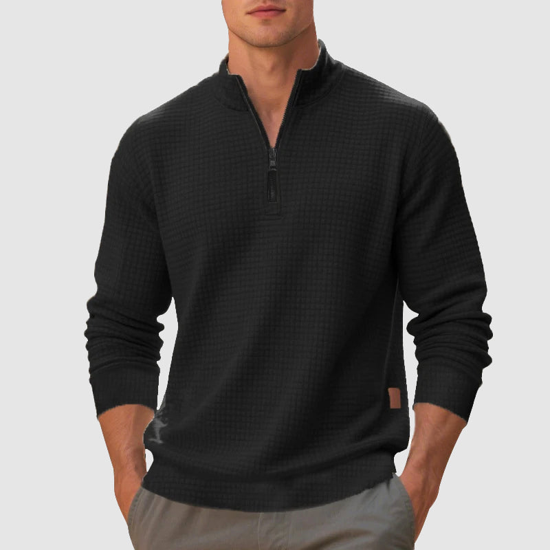 Classic Fit Quarter Zip Fleece Sweatshirt