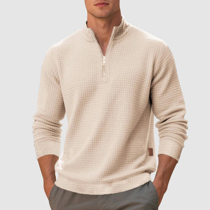 Classic Fit Quarter Zip Fleece Sweatshirt
