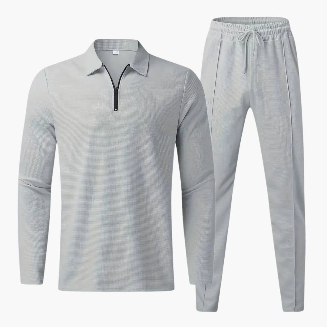 Sporty Quarter Zip Tapered Leg Tracksuit