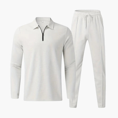 Sporty Quarter Zip Tapered Leg Tracksuit