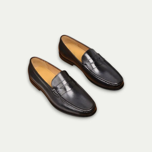 Classic Luxury Leather Slip On Loafers - Nocini