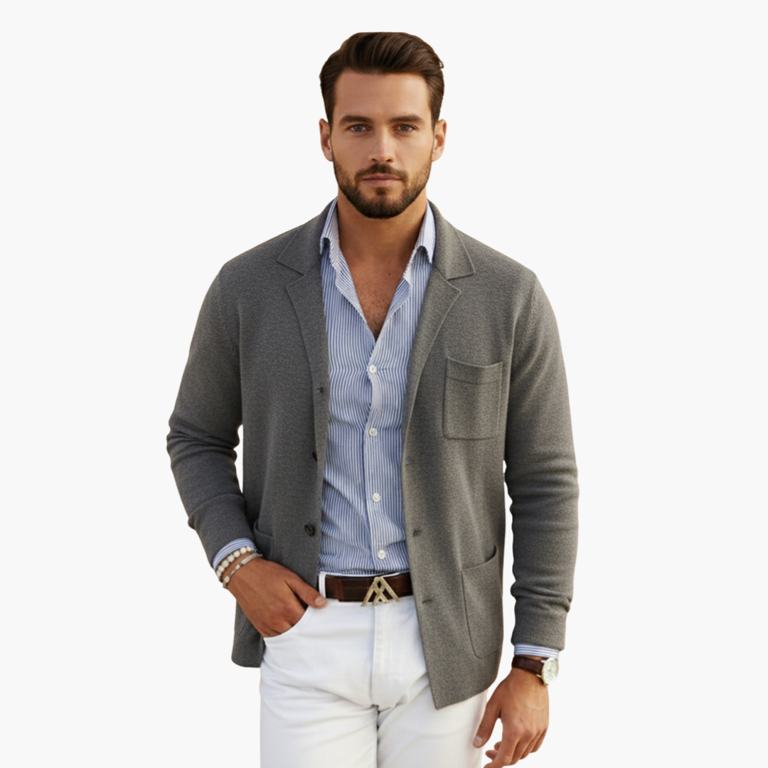 Classic Fit Mens Suit Jacket with Pocket Detail