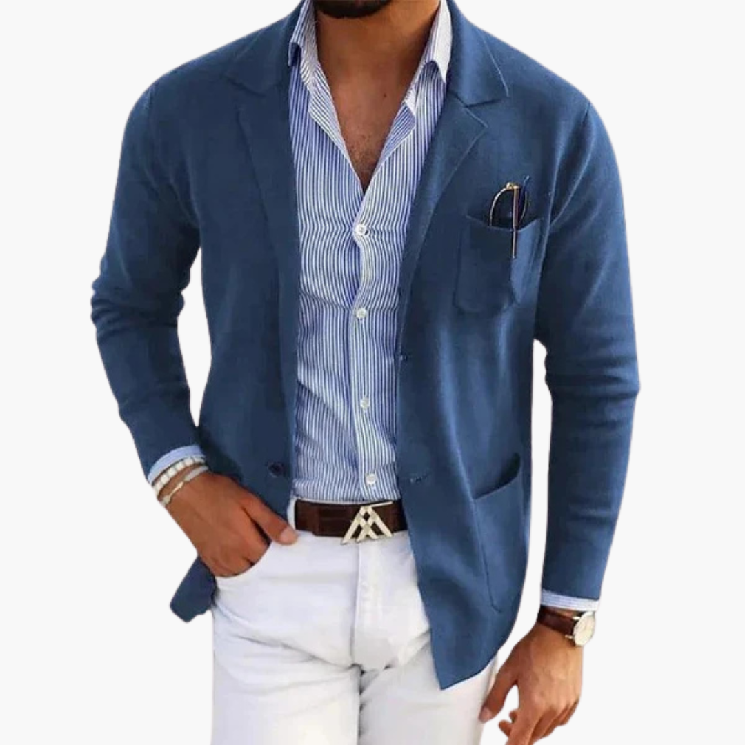 Classic Fit Mens Suit Jacket with Pocket Detail - Olytrend