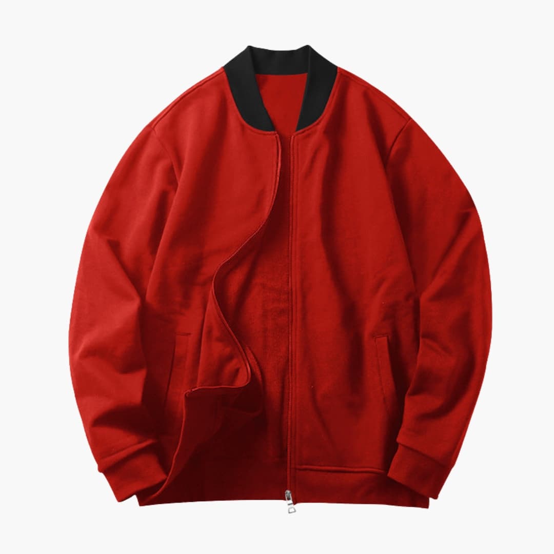 Men's Waterproof Bomber Jacket with Hidden Zip - Olytrend