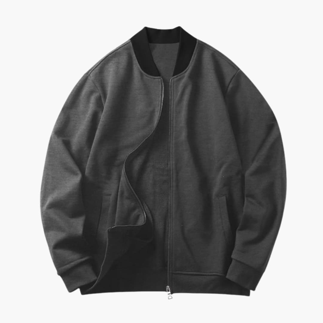 Men's Waterproof Bomber Jacket with Hidden Zip