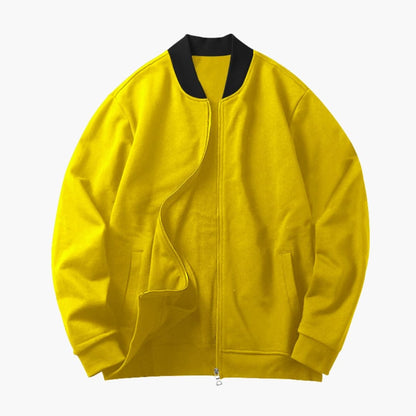 Men's Waterproof Bomber Jacket with Hidden Zip