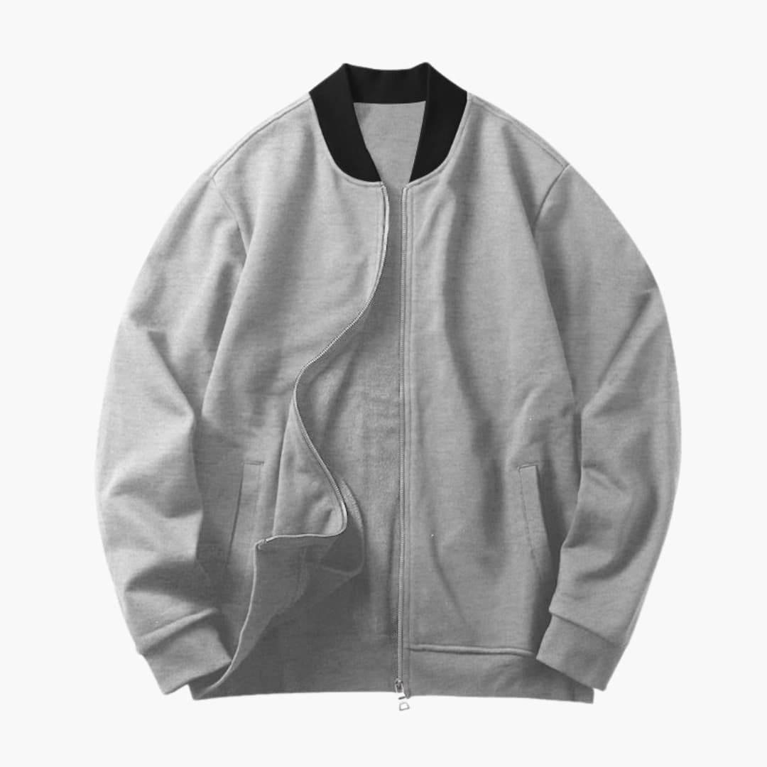 Men's Waterproof Bomber Jacket with Hidden Zip
