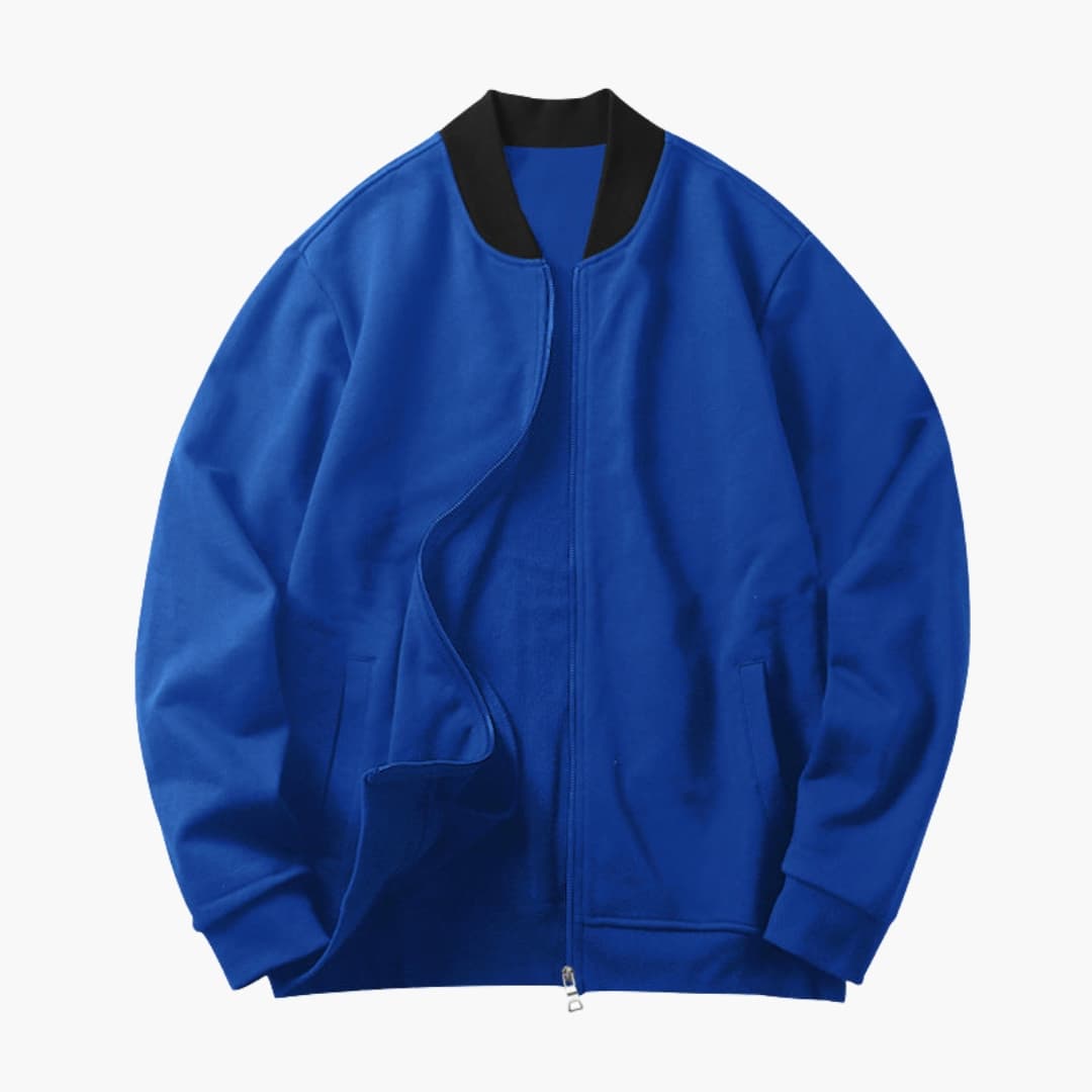 Men's Waterproof Bomber Jacket with Hidden Zip