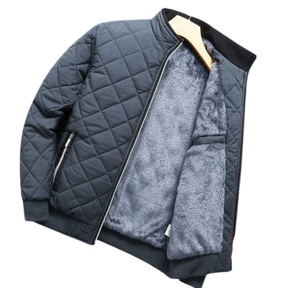 Men's Zip Up Quilted Bomber Jacket