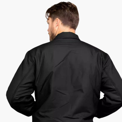 Men's Classic Zip Jacket with Elastic Cuffs and Pockets