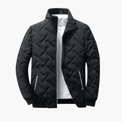Men's Zip Front Bomber Jacket with Side Pockets - Olytrend