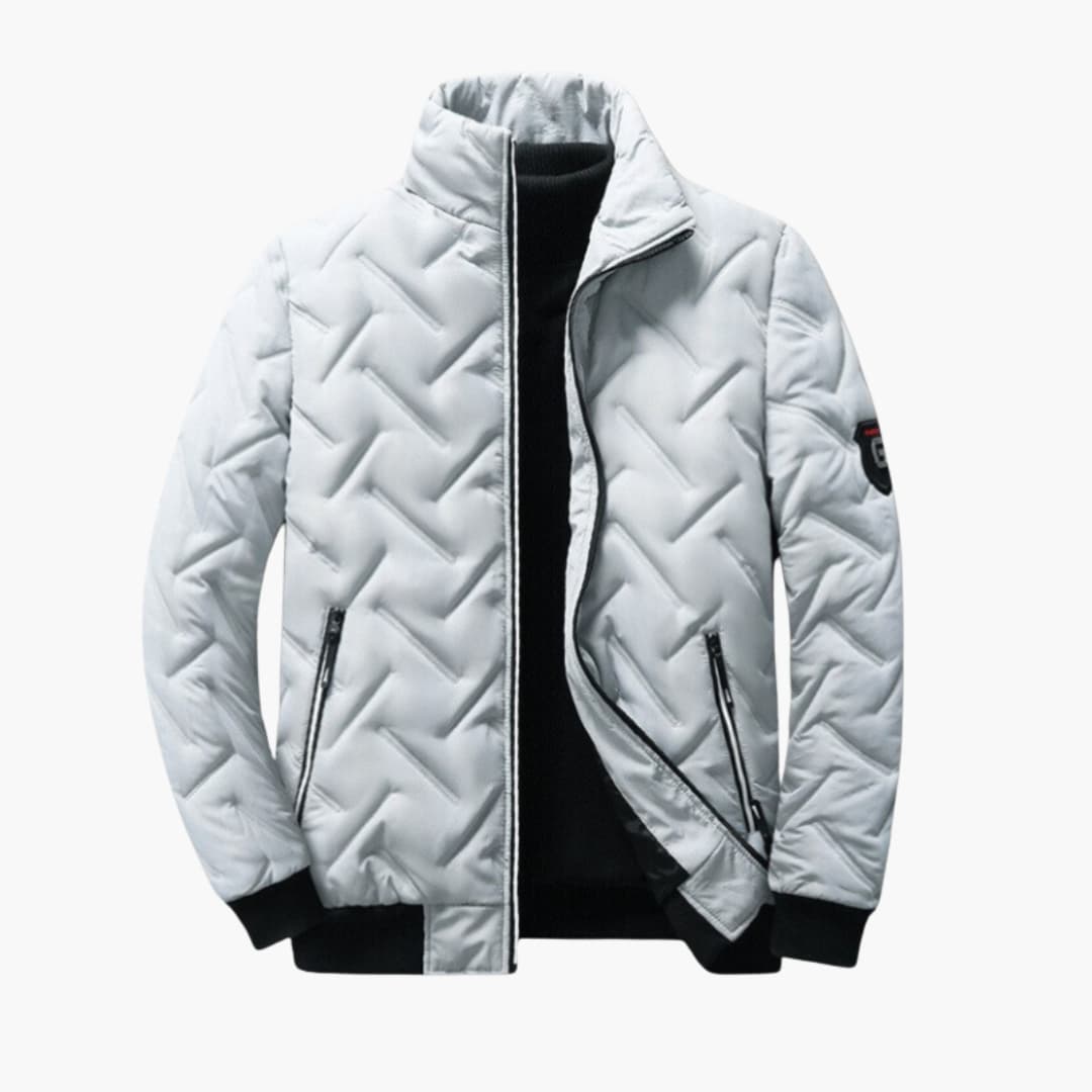 Men's Zip Front Bomber Jacket with Side Pockets