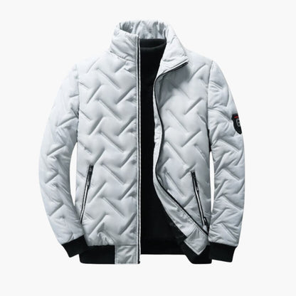 Men's Zip Front Bomber Jacket with Side Pockets
