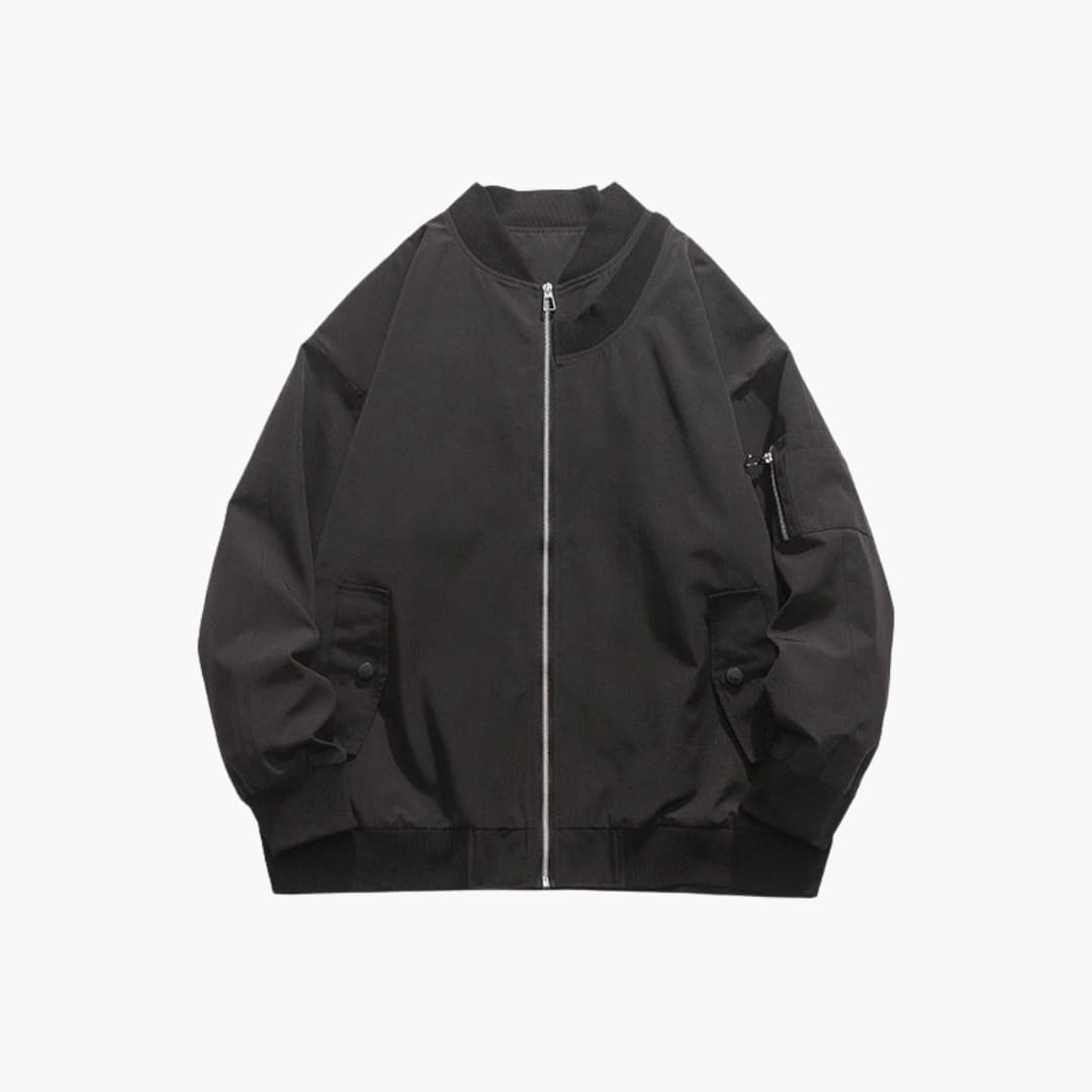 Classic Men's Zip Up Leather Jacket