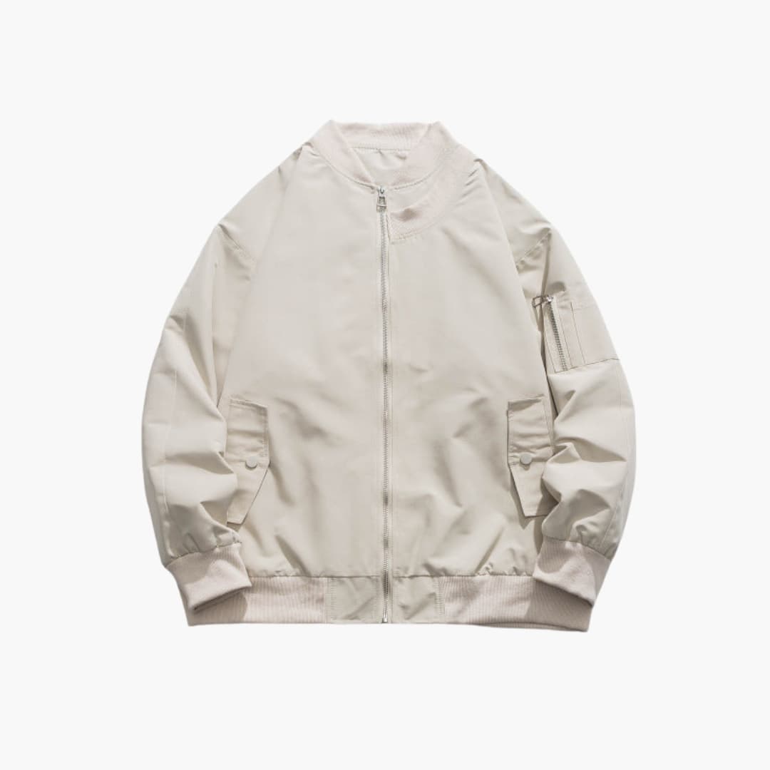 Classic Men's Zip Up Leather Jacket