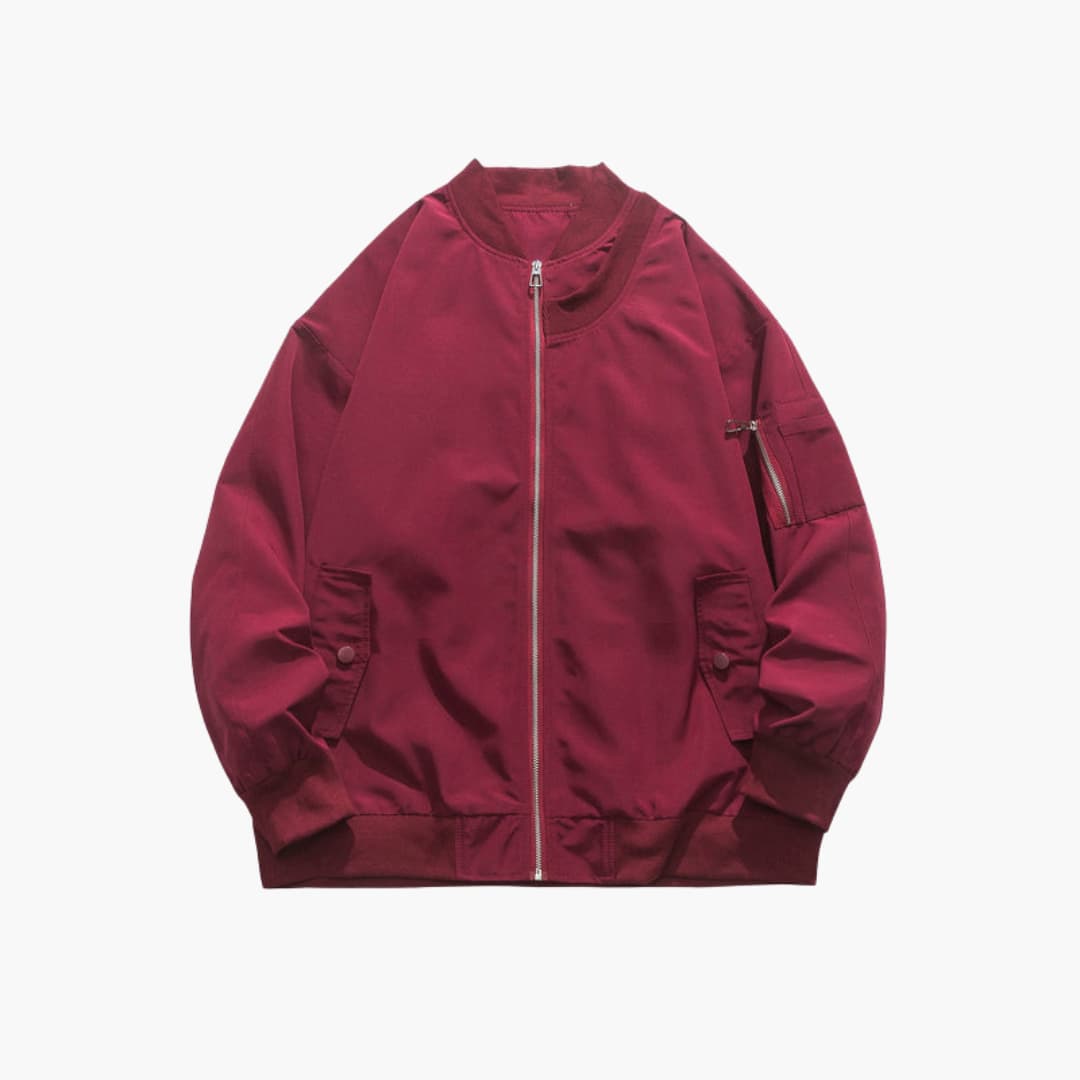 Classic Men's Zip Up Leather Jacket