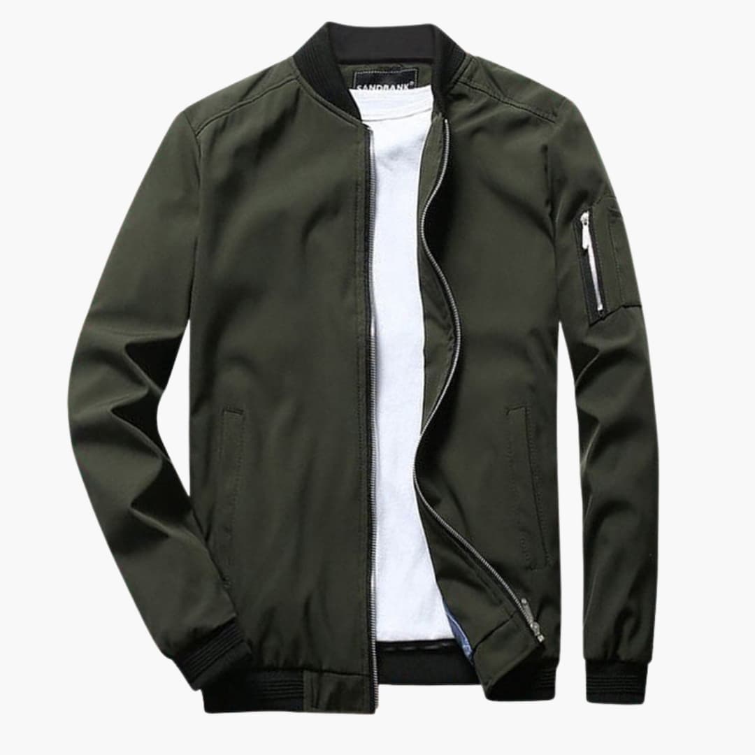 Classic Men's Zip Up Jacket with Pockets - Olytrend
