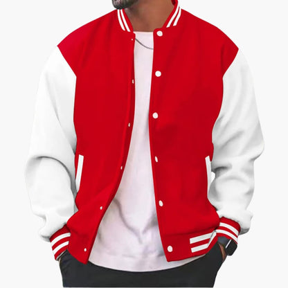 Men's Classic Snap Button Jacket with Multiple Pockets