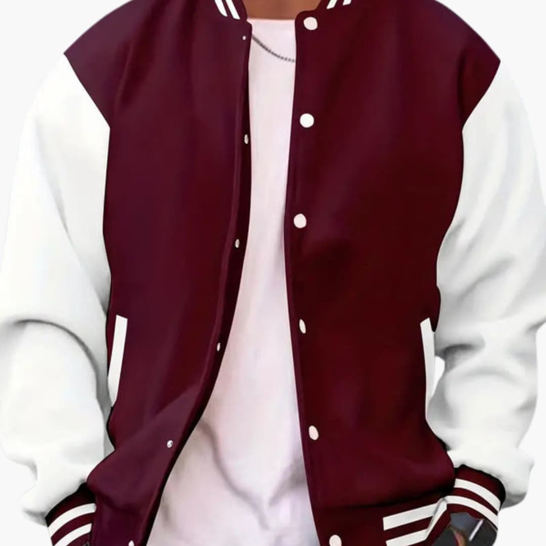 Men's Classic Snap Button Jacket with Multiple Pockets