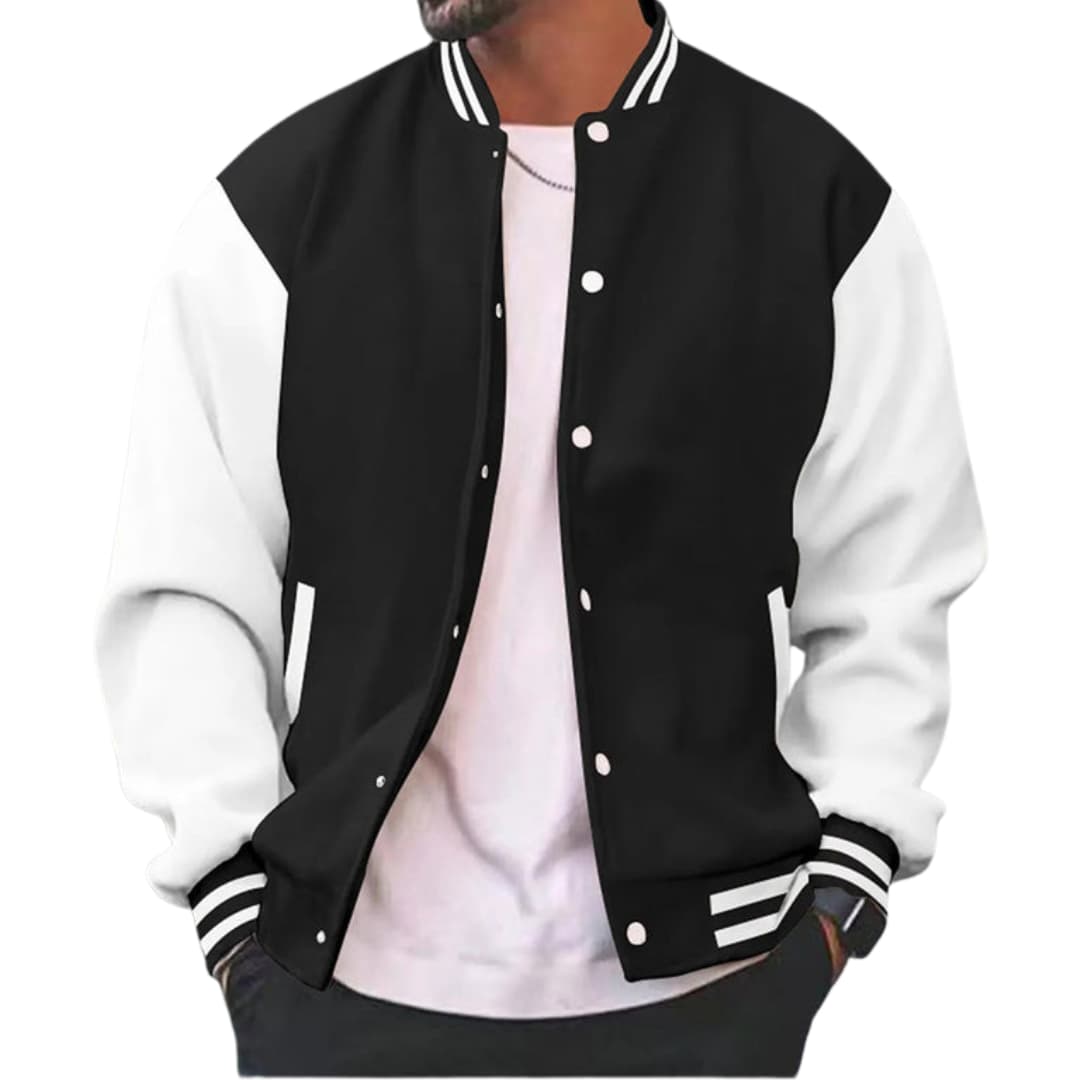Men's Classic Snap Button Jacket with Multiple Pockets - Olytrend