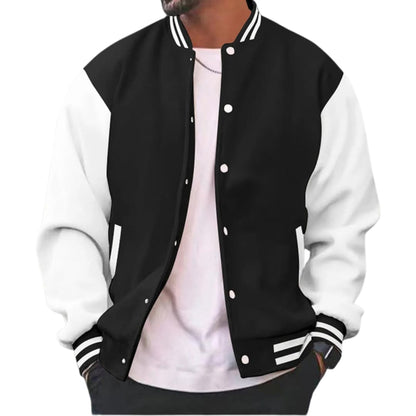 Men's Classic Snap Button Jacket with Multiple Pockets - Olytrend
