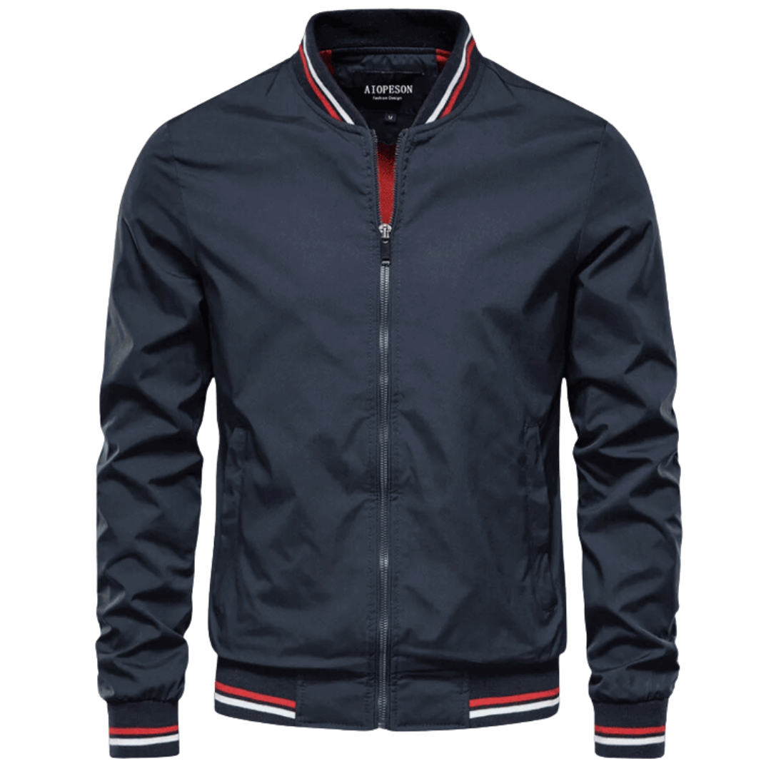 Classic Mens Zip Up Stripe Jacket