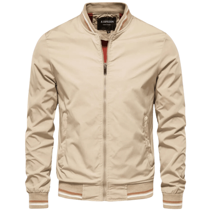 Classic Mens Zip Up Stripe Jacket