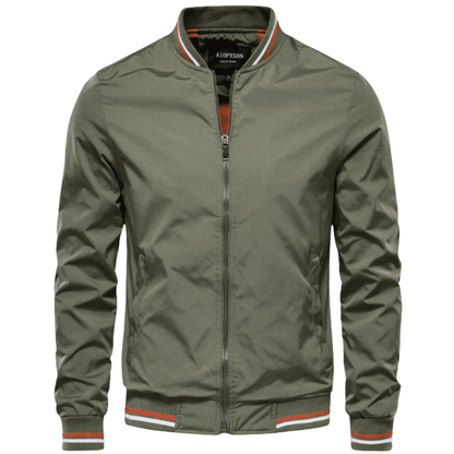 Classic Mens Zip Up Stripe Jacket