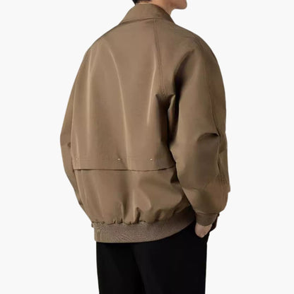 Men's Zip Up Flight Jacket with Elastic Cuff