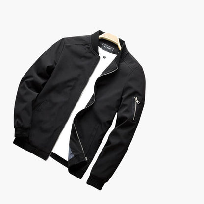 Men's Classic Zip Up Jacket with Ribbed Cuff
