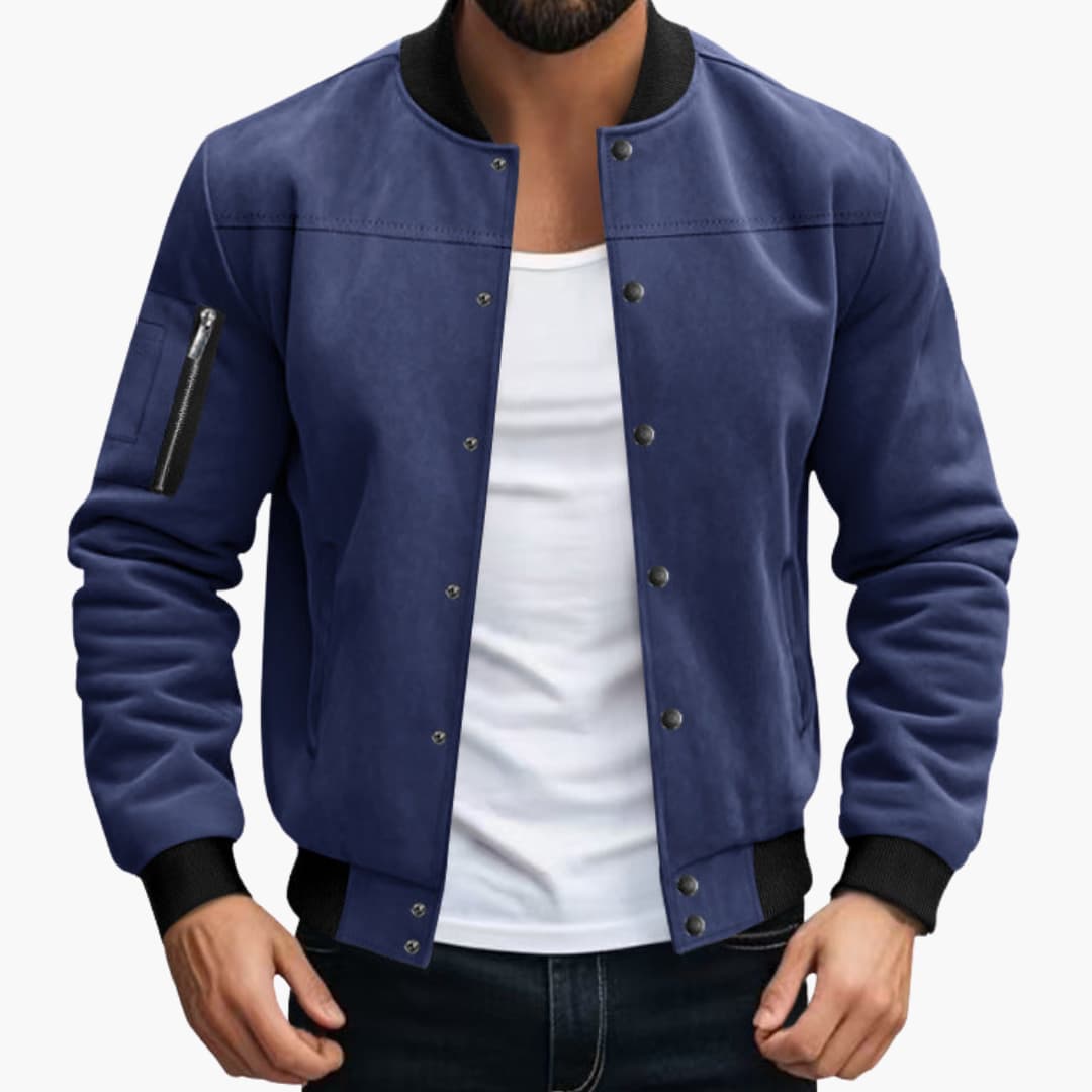 Men's Zip Up Jacket with Pockets and Stretch Cuffs