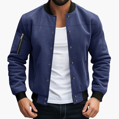 Men's Zip Up Jacket with Pockets and Stretch Cuffs