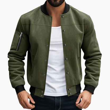 Men's Zip Up Jacket with Pockets and Stretch Cuffs