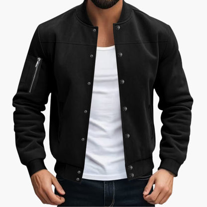 Men's Zip Up Jacket with Pockets and Stretch Cuffs