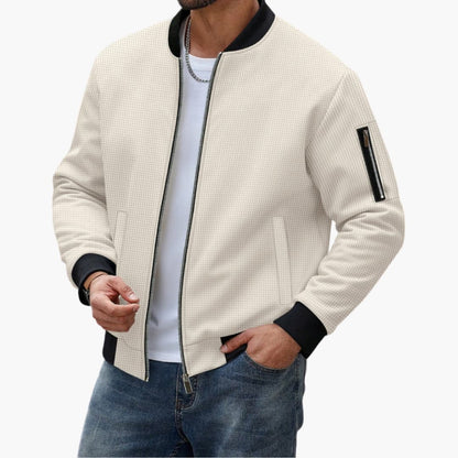 Men's Zip Up Sports Jacket with Elastic Sleeves