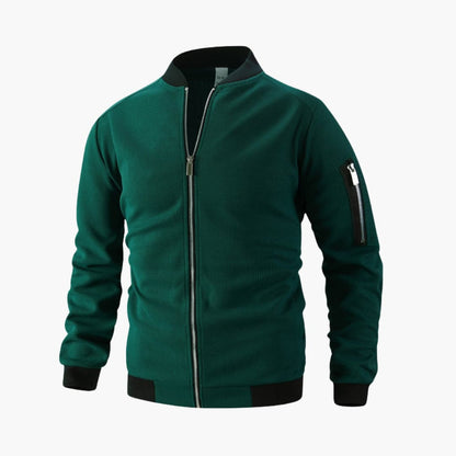 Men's Zip Up Sports Jacket with Elastic Sleeves - Olytrend