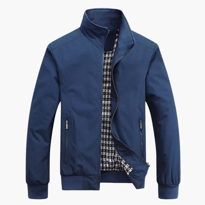 Men's Zip Up Bomber Coat with Side Pockets