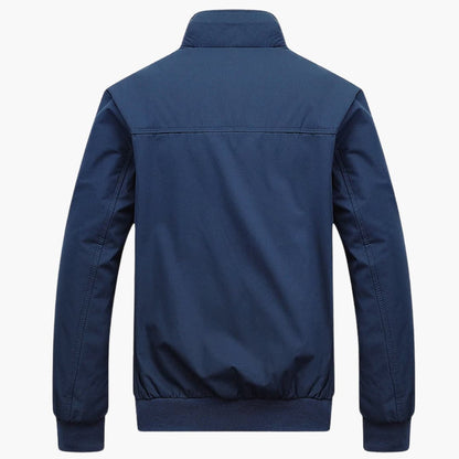 Men's Zip Up Bomber Coat with Side Pockets