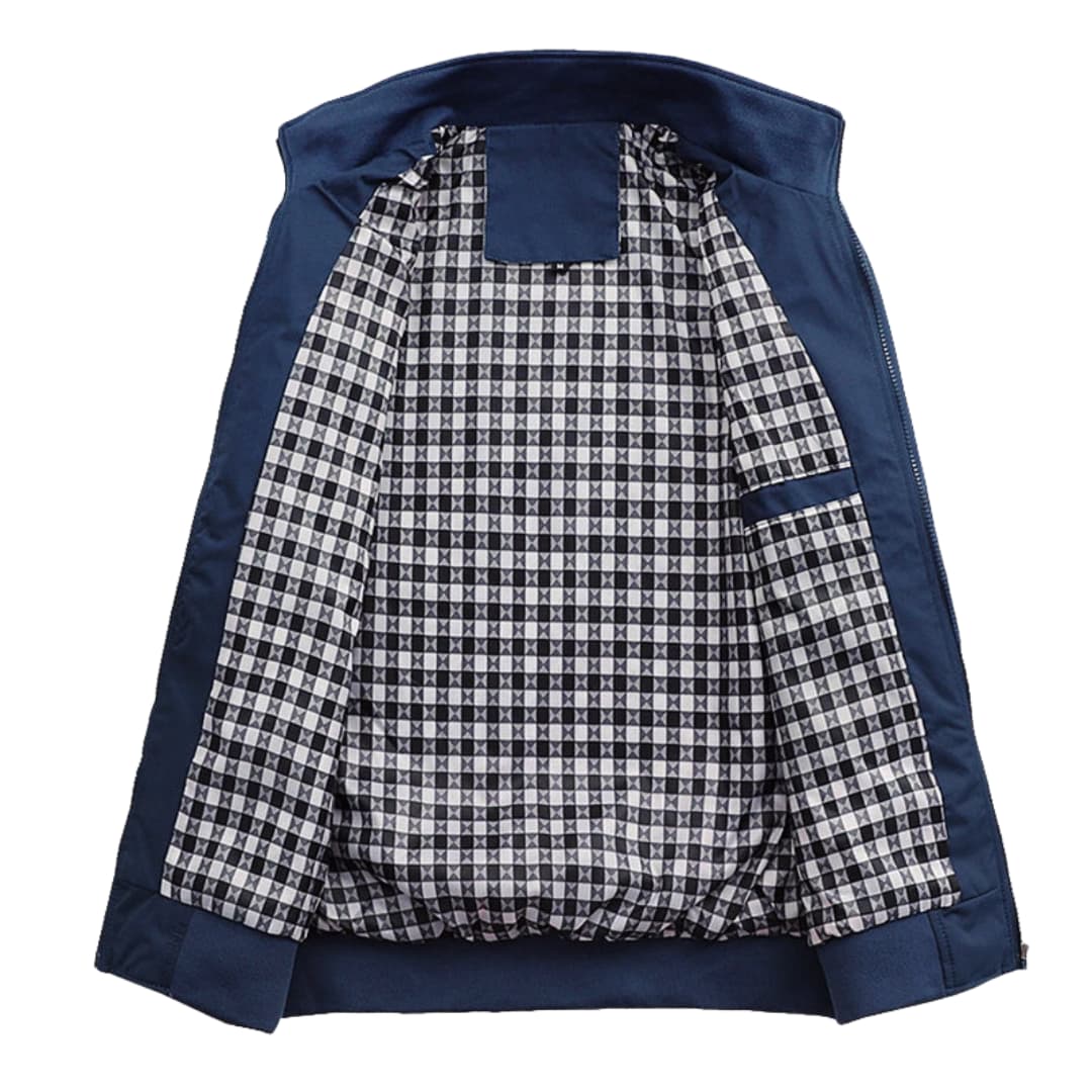 Men's Zip Up Bomber Coat with Side Pockets