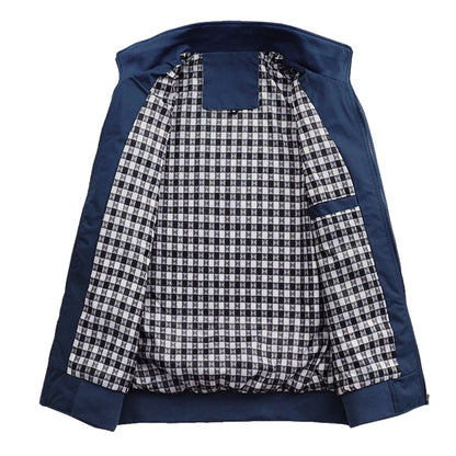 Men's Zip Up Bomber Coat with Side Pockets