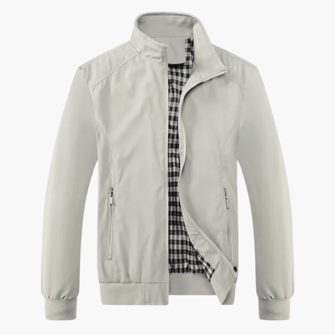Men's Zip Up Bomber Coat with Side Pockets