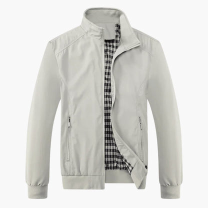 Men's Zip Up Bomber Coat with Side Pockets