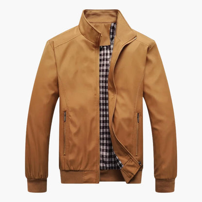 Men's Zip Up Bomber Coat with Side Pockets