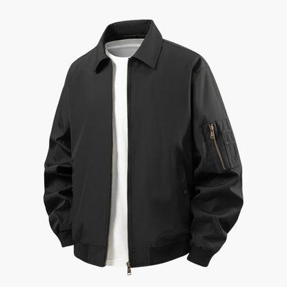 Men's Zip Up Jacket with Pockets and Fleece Lining